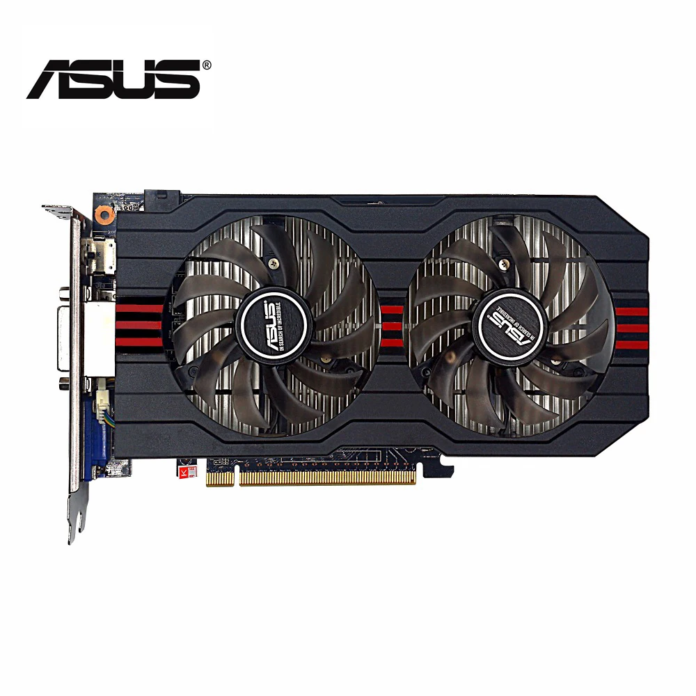 Б/у оригинальная Видеокарта ASUS GTX 750TI 2G GDDR5 100% бит HD Протестировано хорошо!|video