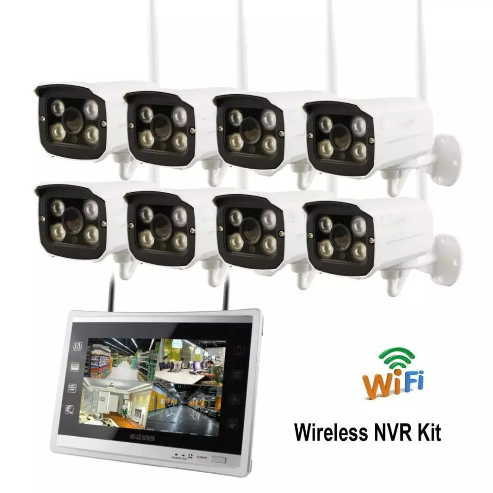 8CH CCTV система P2P беспроводная 960P HD NVR с 1.3MP наружная инфракрасная