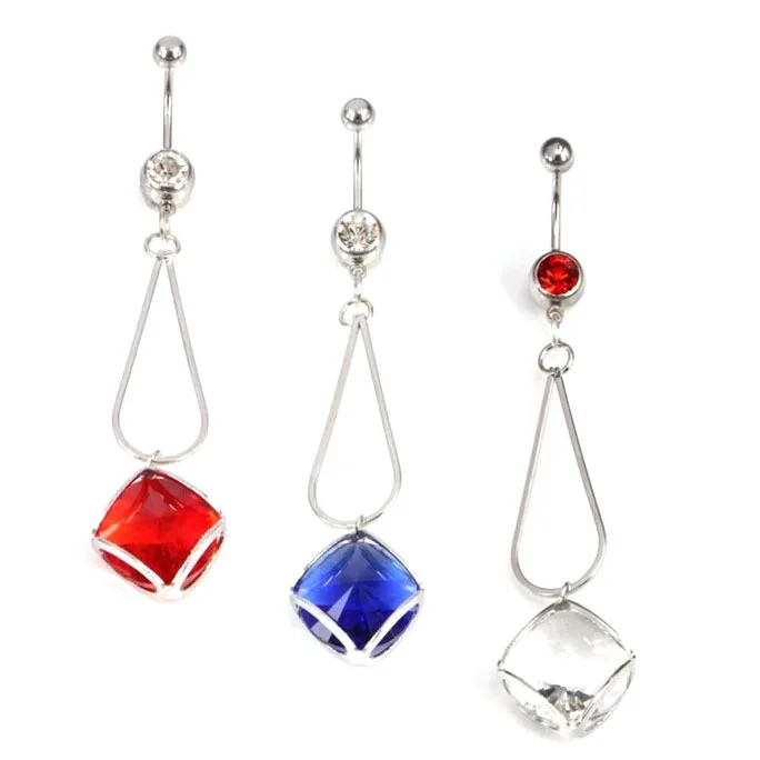 Stainless steel nail tassel drop navel ring buckle body piercing belly nombril septum helix |