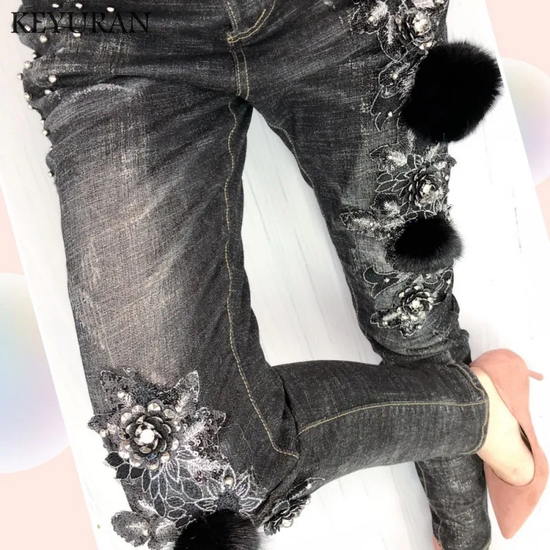 Новая мода BF Стиль Для женщин рваные вышивка пайетками костюм 2 шт. комплекты