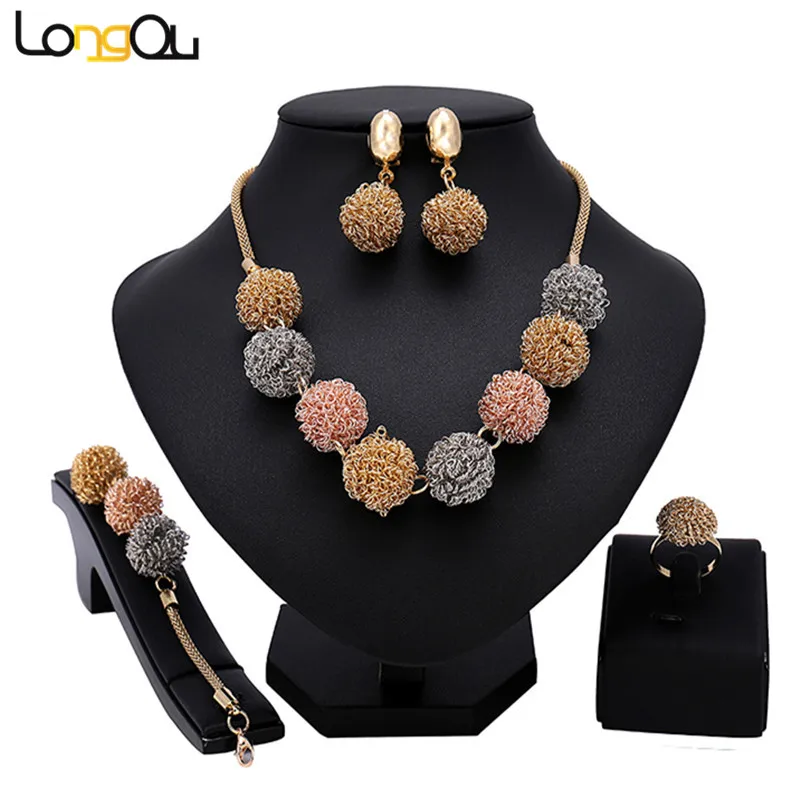 Longqu нигерийский женский свадебный комплект ювелирных изделий в африканском