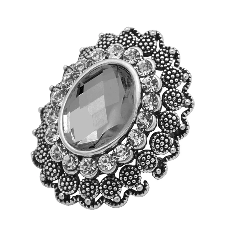 Модные красивые стразы овальные металлические кнопки 30 мм подходят для браслета