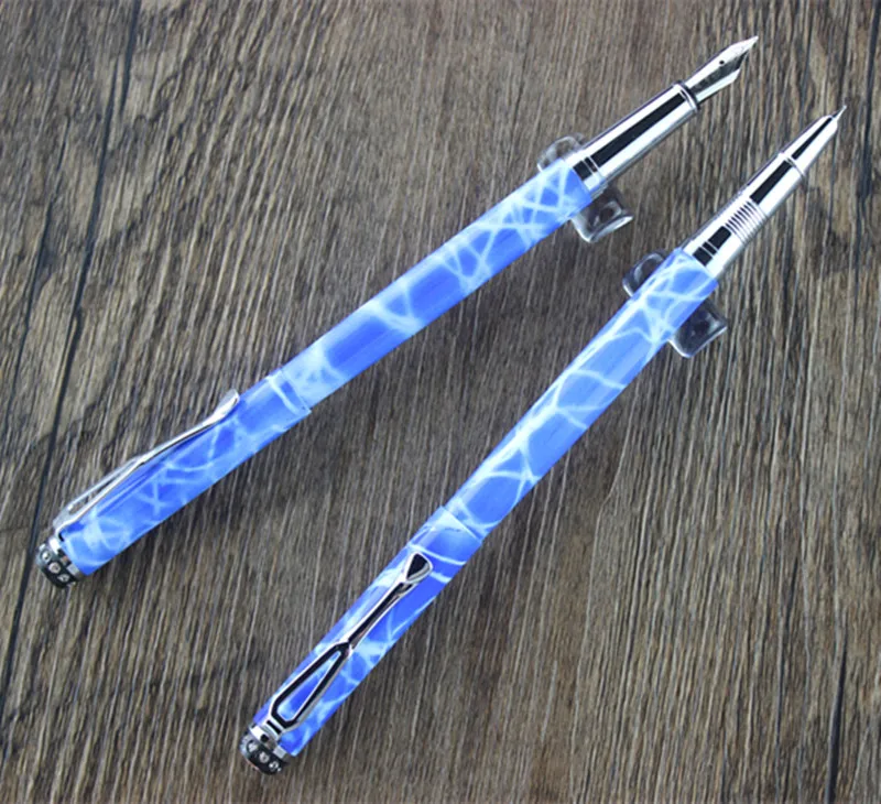 Ручка перьевая Jinhao 911 стальная с мраморным узором и сверхтонким наконечником 0 38