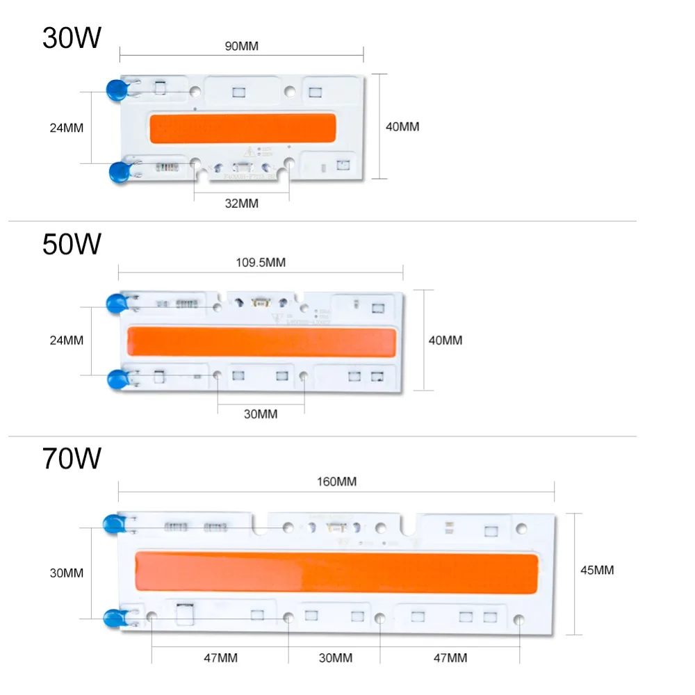 

Phyto Lamp LED Grow Light 220V 110V Full Spectrum 30W 50W 70W LED Lamps for Plants Seedling Vegetable Flower Fitolampy COB Chip