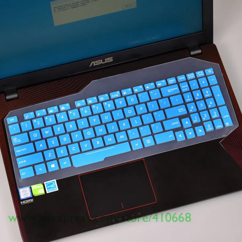 Blue 15 17 дюймов Тетрадь крышка клавиатуры для ноутбука Asus ROG strix ZX53VW FZ53VD FX553VE FX553VD FX53VW GL753VE GL553VD - Цвет: Blue