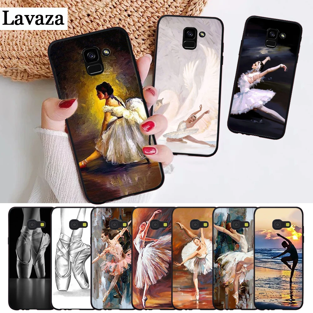 Силиконовый чехол с танцующей балериной для Samsung A2 Core A3 A5 A6 Plus A7 A8 A9 A10 A30 A50 A60 A70 A10S