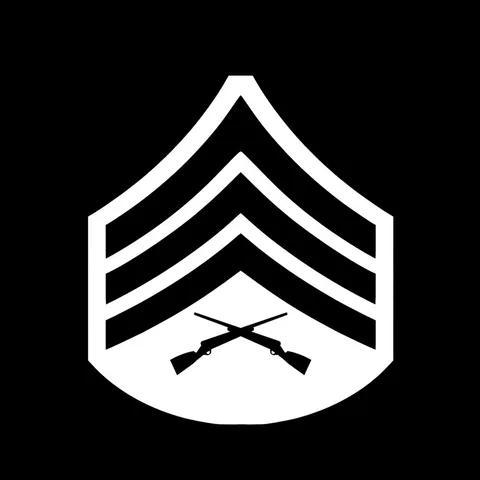 YJZT 12,3 см * 13,9 см Виниловая наклейка USMC SERGEANT США морской пехоты рейтинг виниловая наклейка автомобильная наклейка черный/серебряный цвет