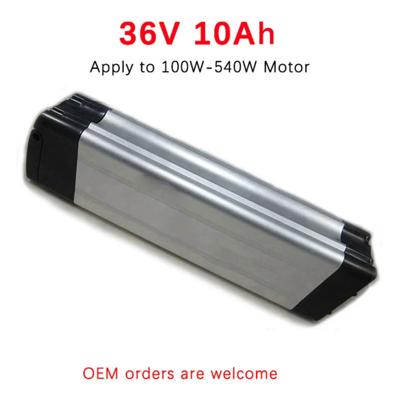 36V 10Ah 500W комплект литий ионных батарей для электровелосипеда батарея серебряного
