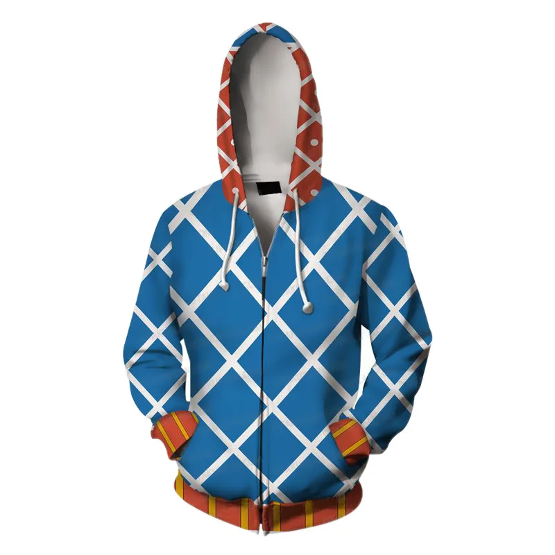 Jo Anime Hoodie Sweatshirt Kira Yoshikage Cosplay Costume Joestar Kujo Jotaro Hooded Sweater Shirt adult | Тематическая одежда и