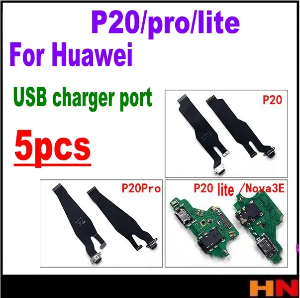 5 шт. оптовая продажа USB зарядное устройство Порт док разъем плата для Huawei P20 pro lite