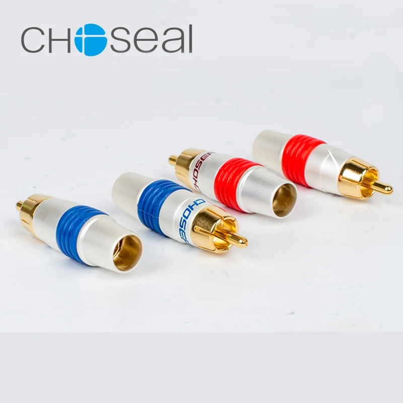 Choseal 30 юбилей QS6043 4 шт./лот DIY RCA штекер аудиокабель мужской соединитель