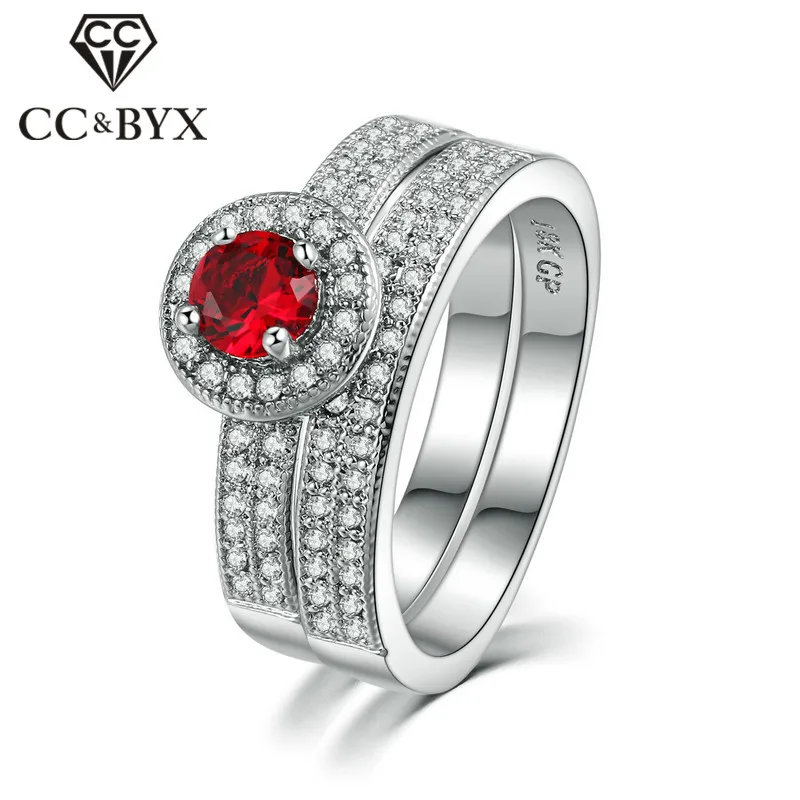 CC Ювелирное кольцо для женщин модное ювелирное изделие двойное белое золотистое