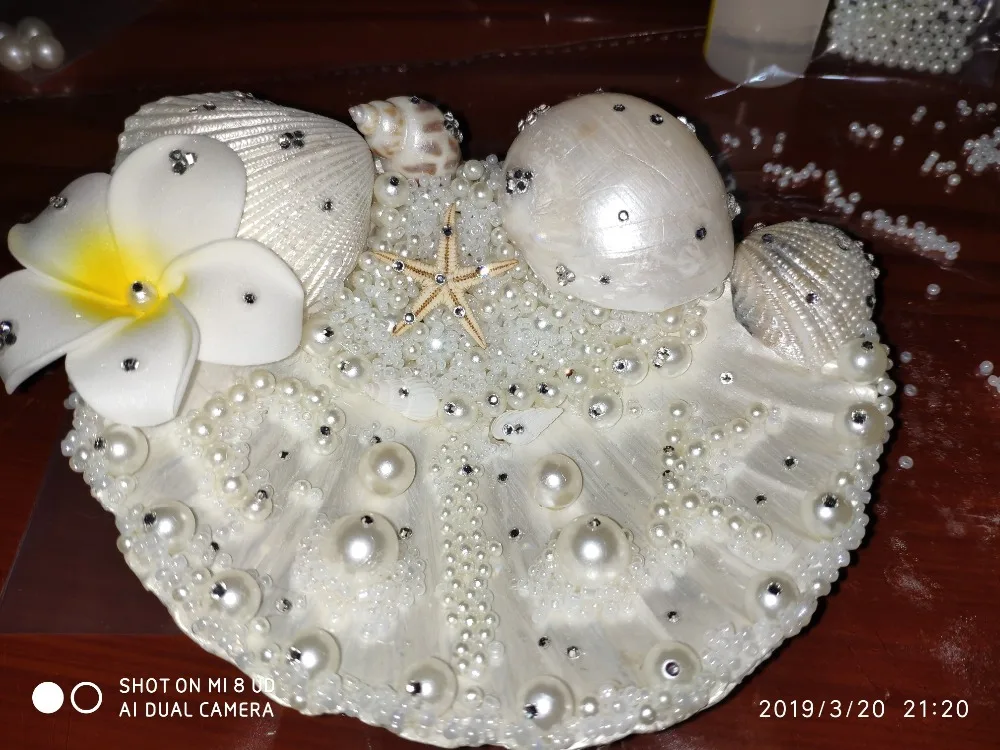 1 шт Marin shell Жемчуг реквизит для фотосессии perpsonal помолвка Свадьба предложение DIY кольцо Подушка ручной работы