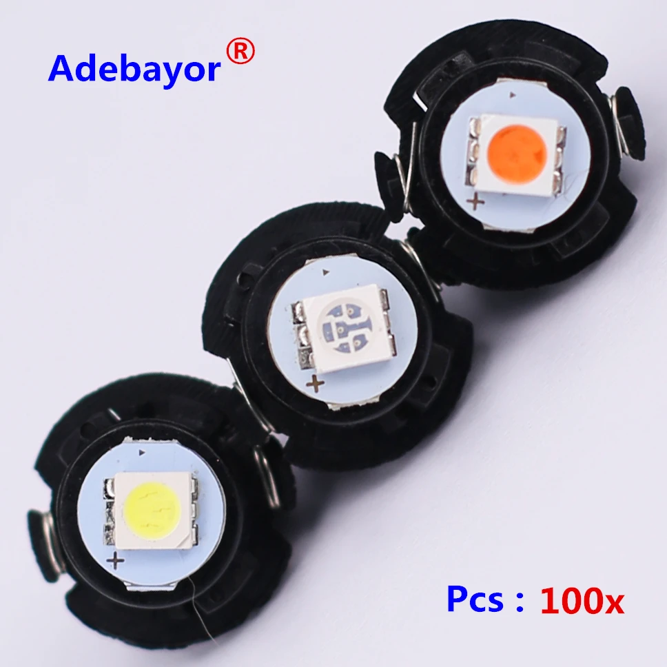 Приборная панель 100X T6.5 V1 T10 wire 5050 1SMD 18 мм с максимальным диаметром t6.5 v2 лампы для