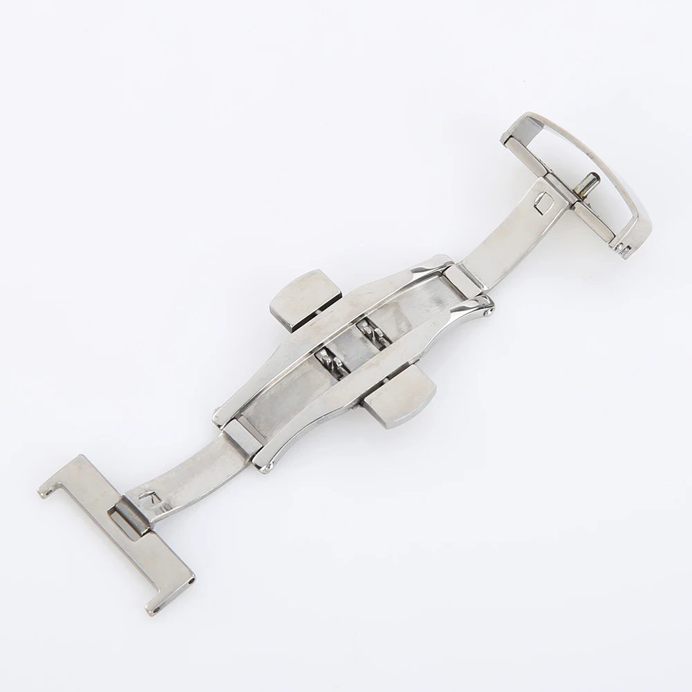 Застежка-бабочка из нержавеющей стали с откидным замком, Раскладывающаяся Пряжка для часов, складная пряжка-бабочка, Пряжка для часов, аксессуары для часов