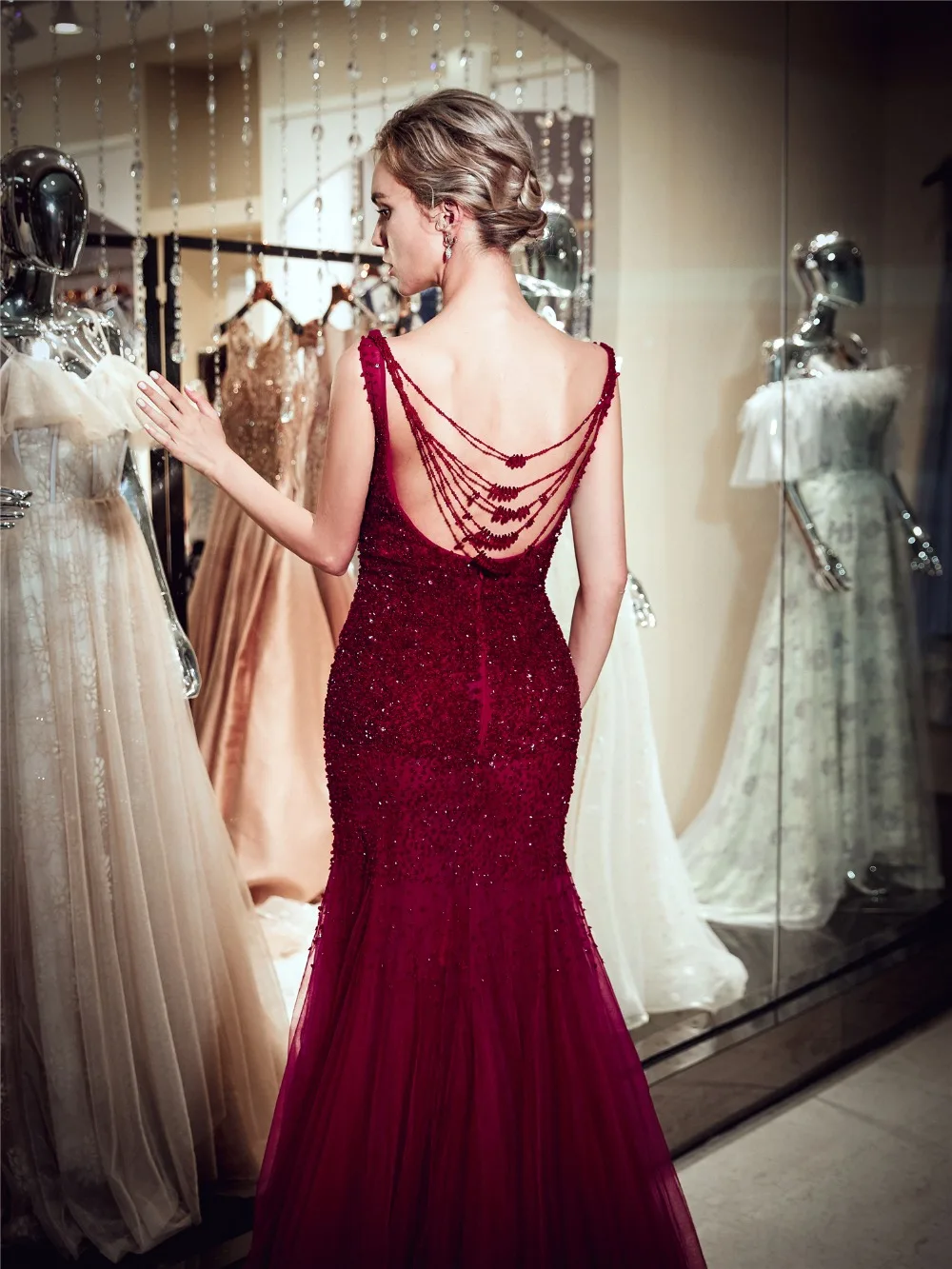Вечерние платья бордового цвета Forevergracedress модель 2019 года платье русалки с