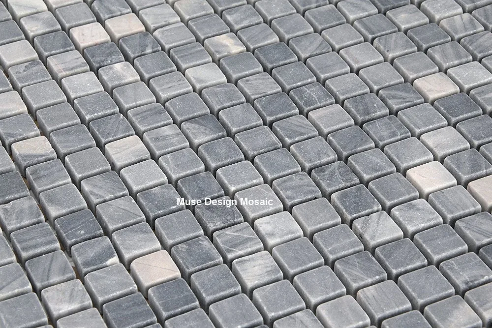 Мозаичная плитка из натурального серого мрамора настенная напольная украшение