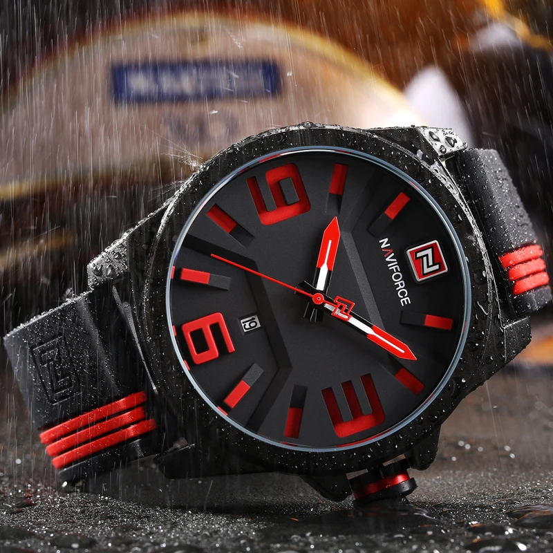2017 NEW NAVIFORCE Watches Men Luxury Brand Sport Quartz Watch Men's 3D Face Waterproof Man Clock PU strap Relogio Masculino+box |