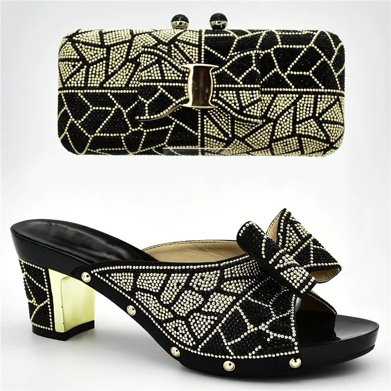 Новейший дизайн женской реальной итальянской обуви с подходящими сумками