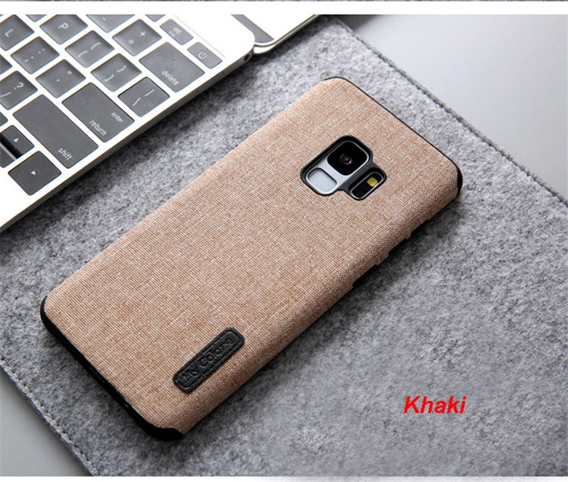 Чехол для Galaxy S9 Plus льняная ткань + Мягкий силиконовый ударопрочный чехол из ТПУ