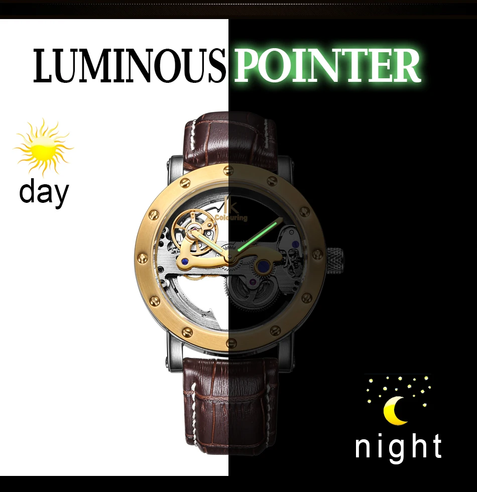 Часы IK Colouring мужские лучший бренд Роскошные автоматические механические из