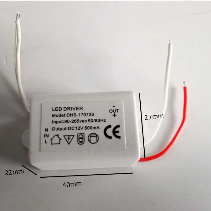 

40pcs AC/DC fan power supply Adapters 6W 500mA fan power supply Socket for LED MR11/MR16 3W 4W 5W free shipping