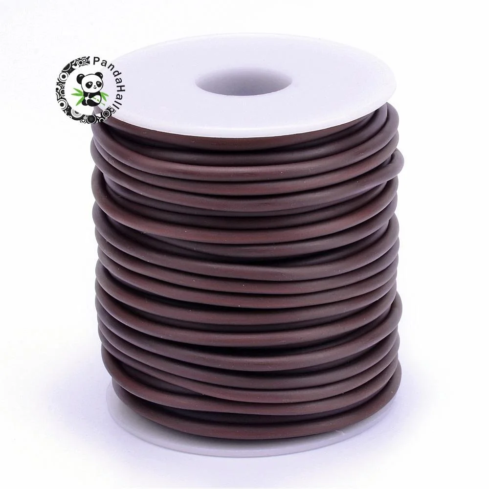 Saddle Brown 2 мм, 3 мм, 4 мм, полые трубы, ПВХ, трубчатый резиновый шнур, нить, завернутая в белую пластиковую катушку, ювелирные изделия F80 - Цвет: Saddle Brown
