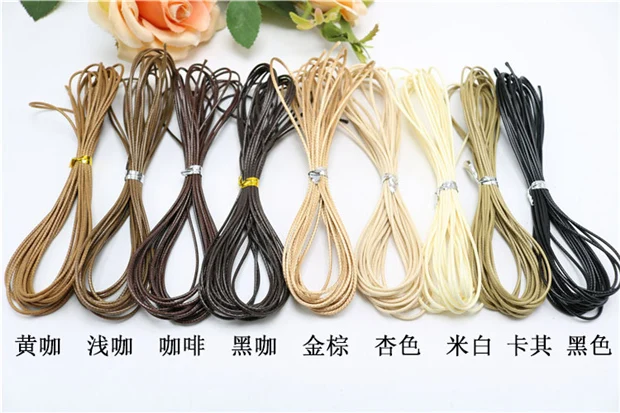 3MTRx 20 type color = 60 mtrs цельный вощеный хлопковый шнур нить веревка для ювелирных