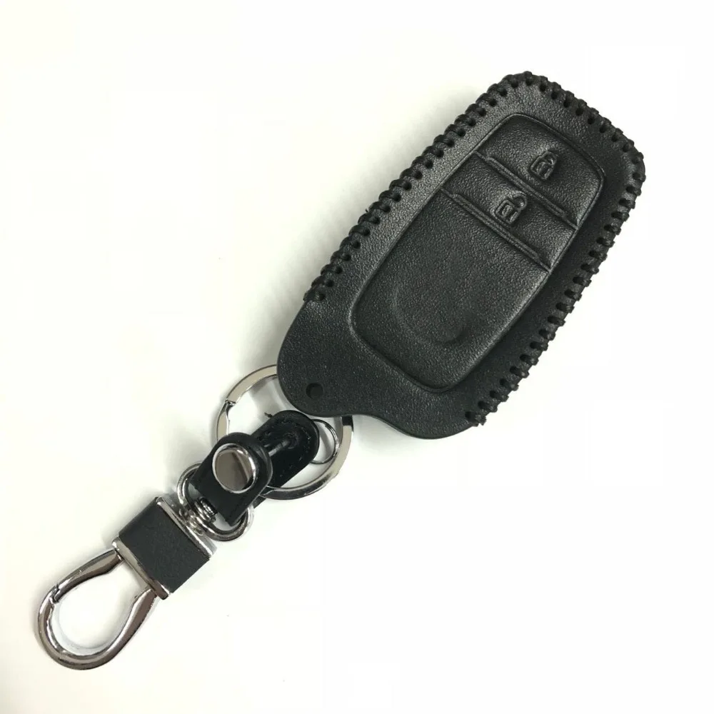 Кожаный чехол для автомобильного ключа Toyota Land Cruiser Prado Camry Prius Корона CHR Fortuner 200 LC200