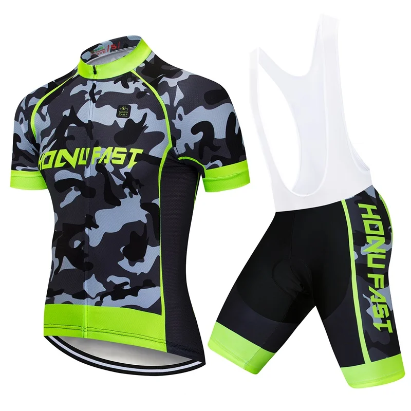 Bib cycling set Камуфляжная одежда для велоспорта мужская летняя велосипедная одежда для трекинга велосипедная одежда/короткий рукав Велоспорт Джерси наборы Ropa Ciclismo maillot - Цвет: Bib cycling set