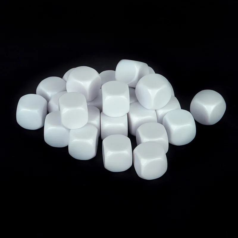 

10 pcs No. 16 Glossy Dice Can Be Written with a Big Pen Troll Interest Interest Teaching Blank Dice DIY Dice Rounded Corners