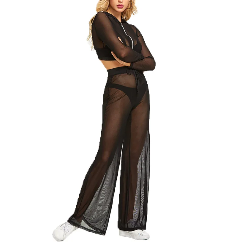 Брюки с широкими штанинами на шнуровке комплект из 2 предметов женские брюки и