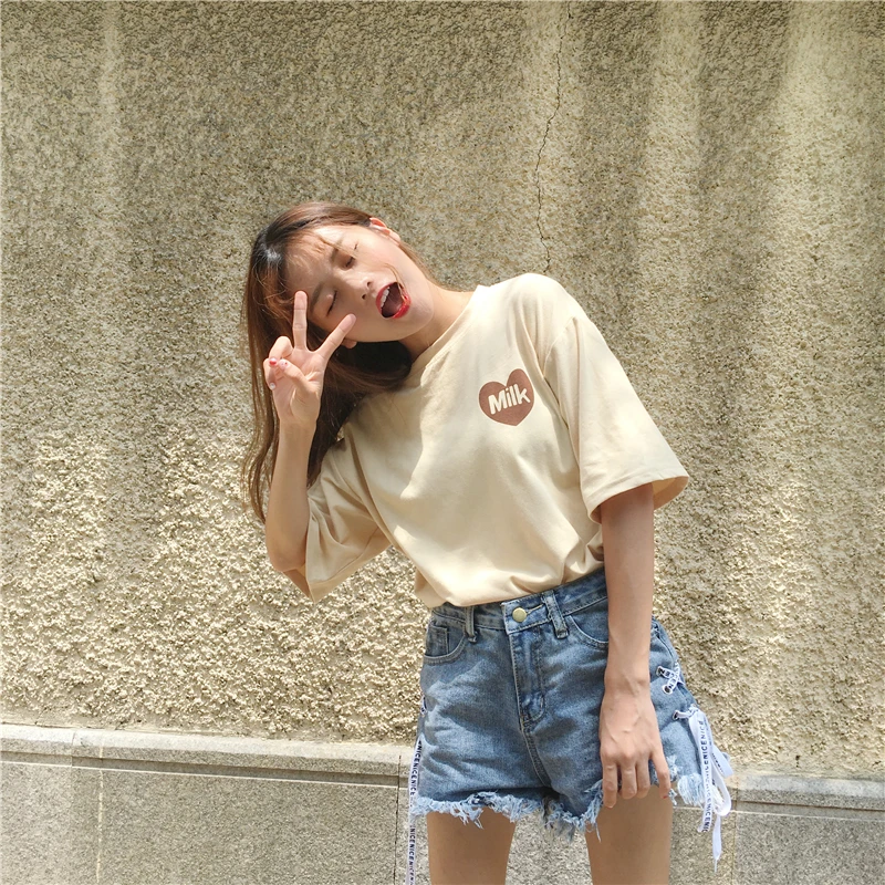 Camiseta Feminina Kawaii фруктовый сок хлопковая Футболка женские Топы Harajuku Японская Мода Tee