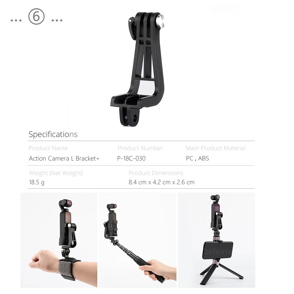 PGYTECH DJI Osmo Карманный складной держатель для телефона кронштейн адаптер крепление селфи палка рюкзак с триподом зажим ремешок аксессуары