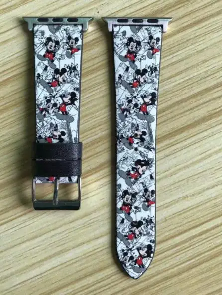 Ремешок для iwatch Apple Watch Series 1234 44 мм 40 мм 38 мм 42 мм Микки Маус Минни мультфильм ремешки для часов - Цвет ремешка: 5