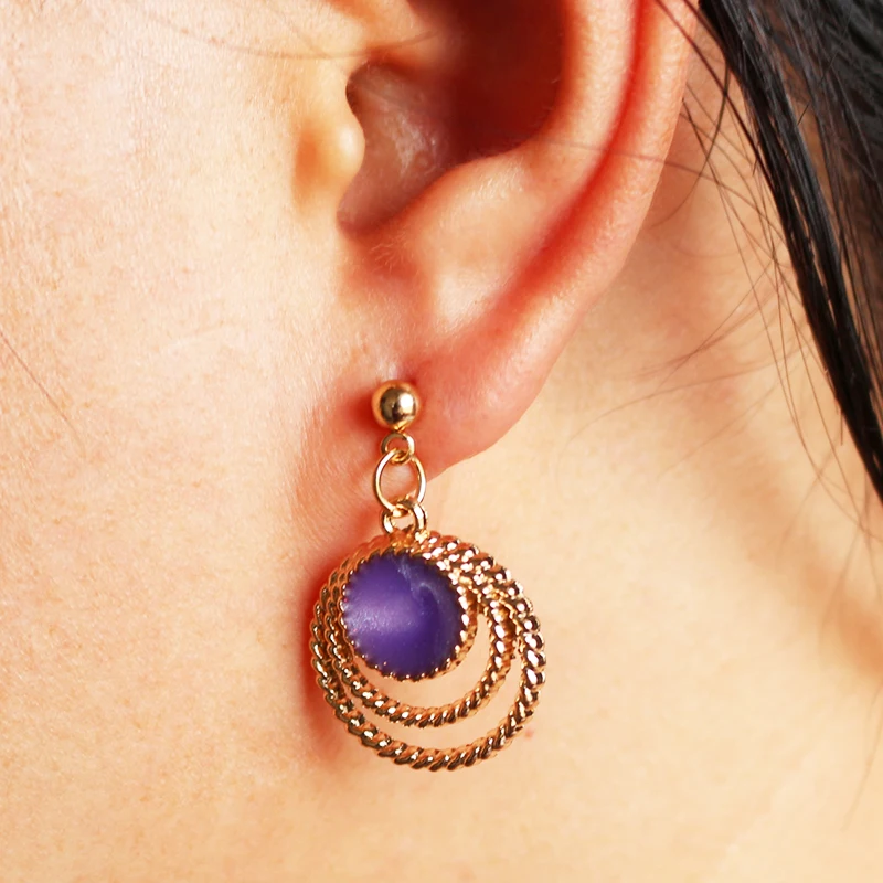 

ES2094 Multilayer Circles Drop Earrings Fashion Women Dangle Earrings 4 Colors Charm Ear Jewelry pendientes mujer moda 2018 Hot