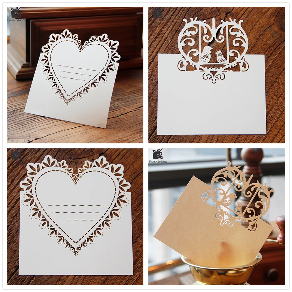 Пустые свадебные пригласительные открытки с лазерной резкой и надписью Thank You