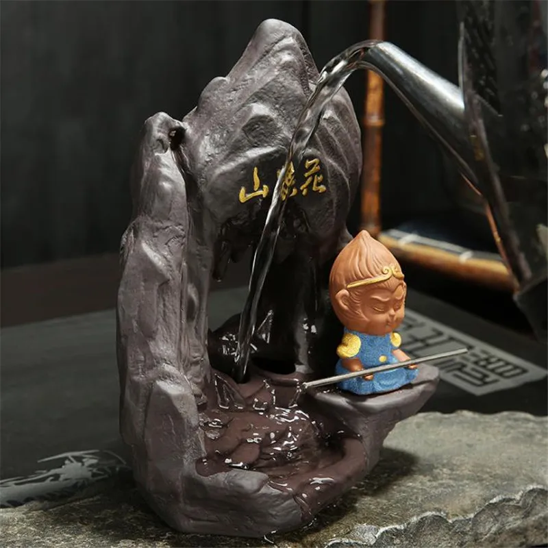 Горелка для благовоний Monkey King Mountain с обратным потоком держатель капающим