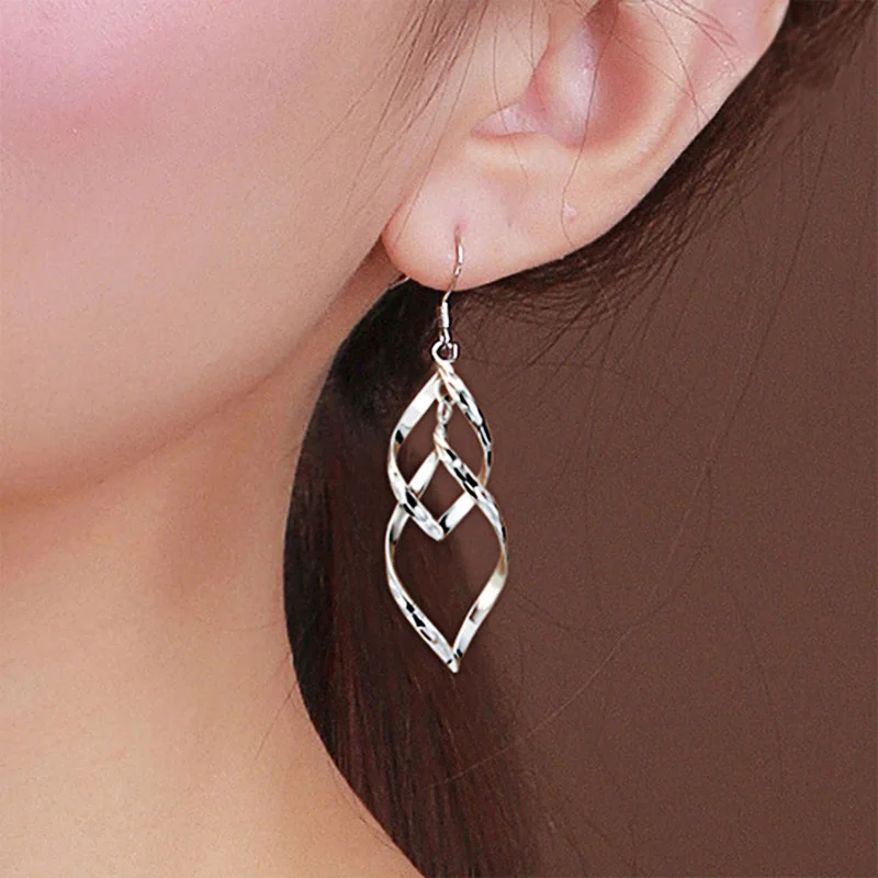 Женские серьги подвески из стерлингового серебра 925 пробы модные дизайнерские
