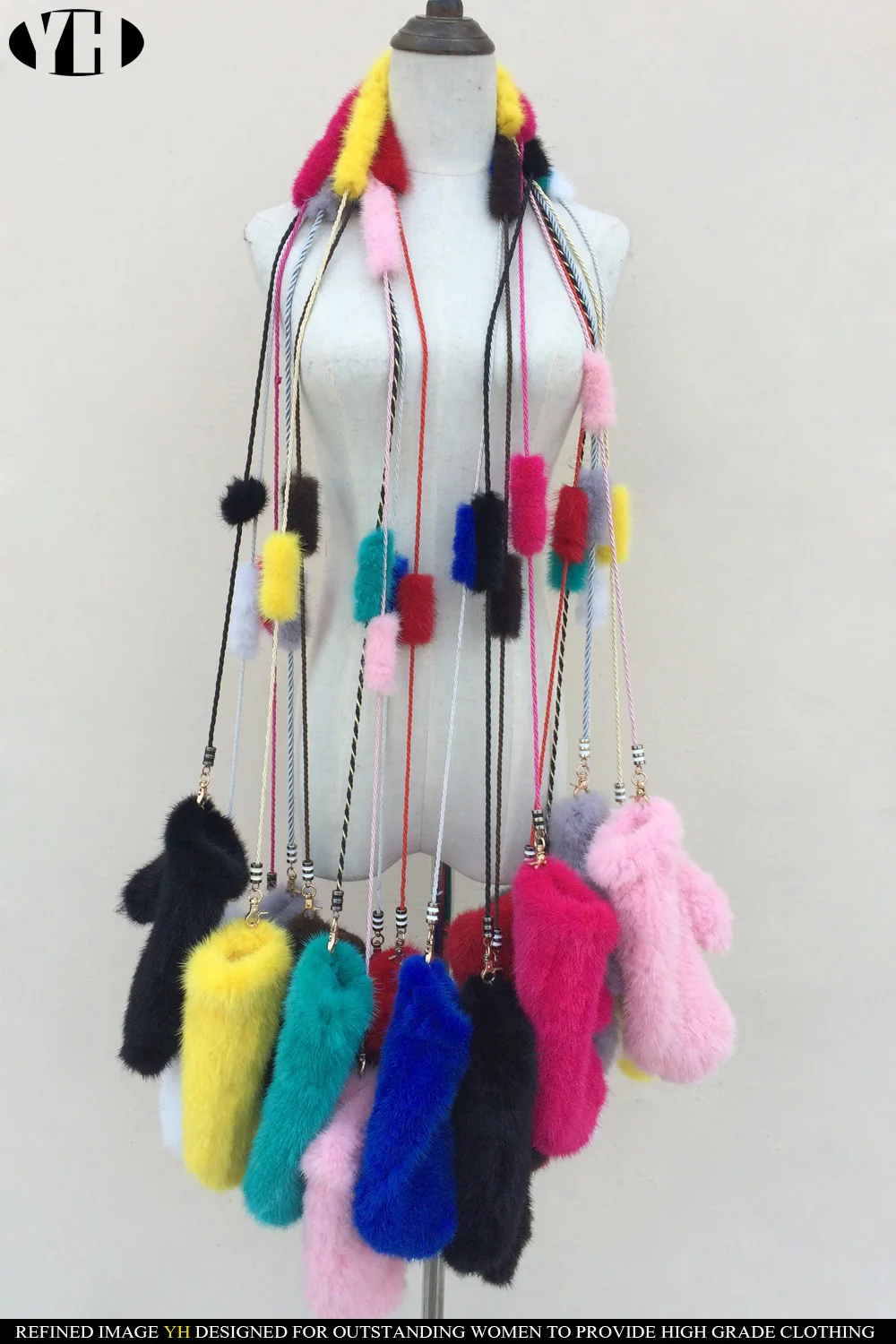 Новое поступление 2021 женские перчатки из натурального меха норки вязаные