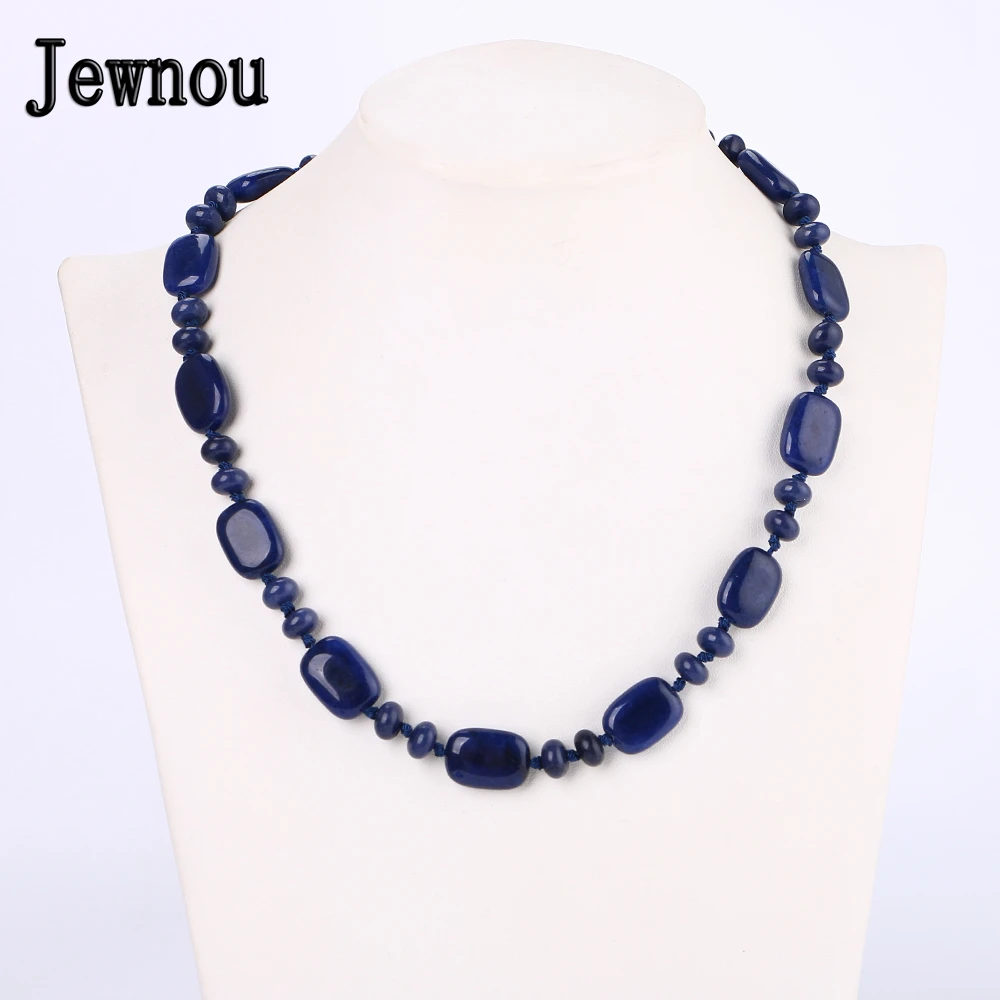 Jewnou лазурит подружки невесты ожерелье с натуральными камнями Кристалл ювелирные