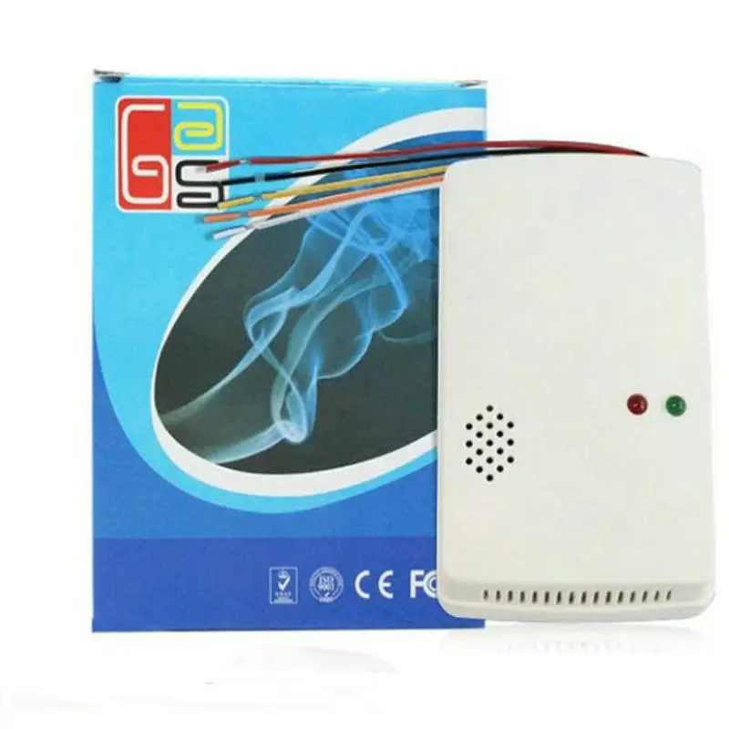 

Сигнализация Проводная для домашней безопасности, детектор утечки газа, природного угля, сжиженного углерода, 12 В постоянного тока, NC/NO, релейный выход