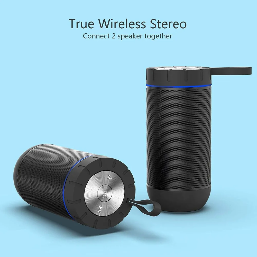 Bluetooth-Колонка COMISO Беспроводная портативная с системой объемного звучания 12 Вт 360 |