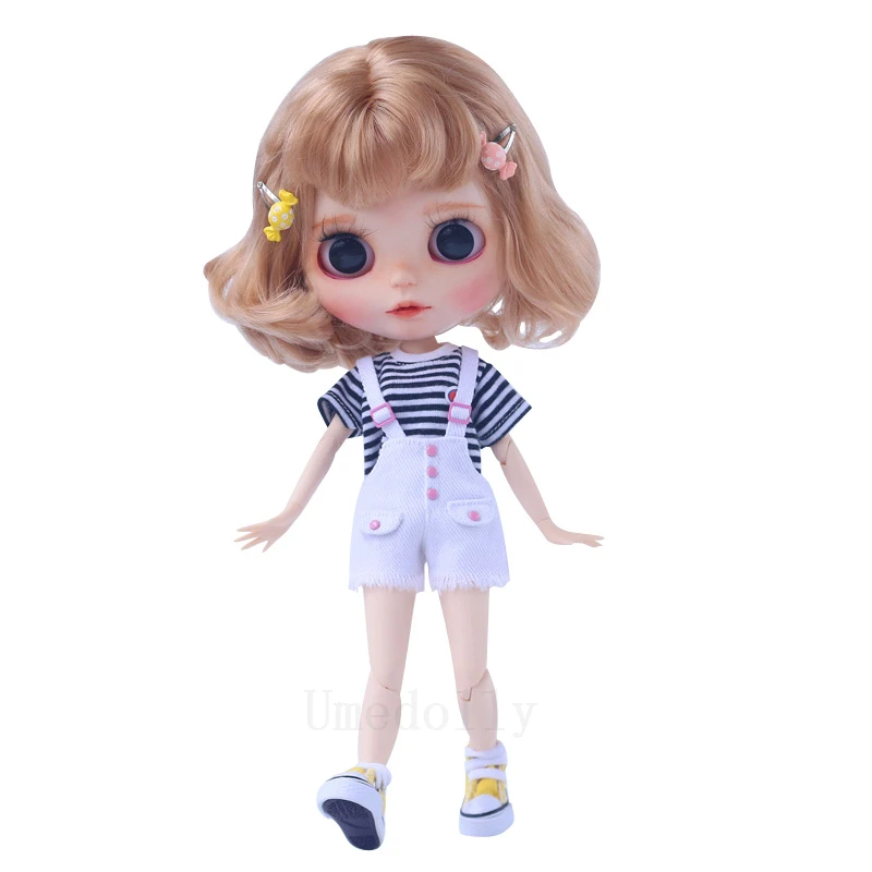 1 шт. новые милые летние брюки на подтяжках для Blyth 1/6 BJD 1/8 Azone Ixdoll Holala Одежда куклы