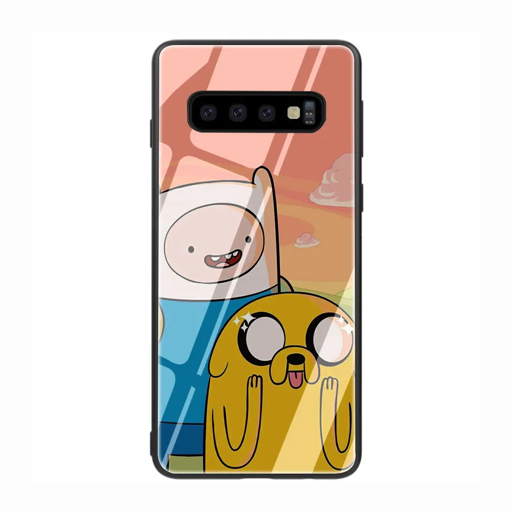 Чехол из закаленного стекла Время приключений с Джейком и Финном чехол для