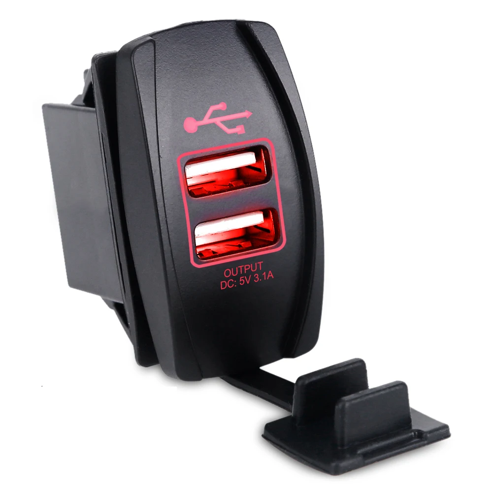 Зарядное устройство с двумя USB портами 12 24 В 3 1 А|Кабели адаптеры и разъемы| |