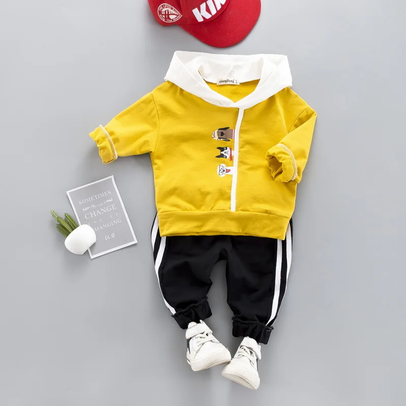 Cute Toddler Newborn Kids Baby Children Boys Girls Cotton Warm Clothing Long Sleeve T-shirt Tops 0-4Years Two-piece trousers | Детская