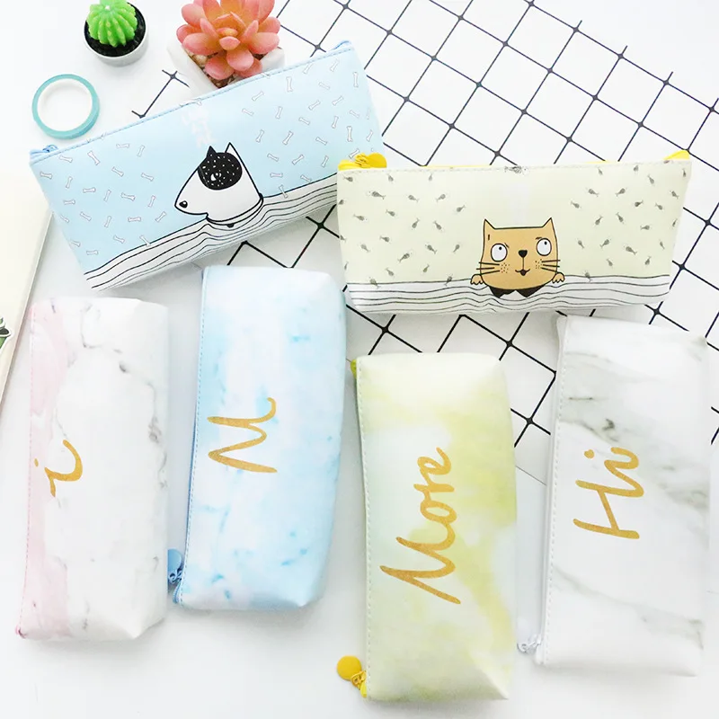 Холщовый чехол для карандашей с милыми животными 1 шт./продажа школьные