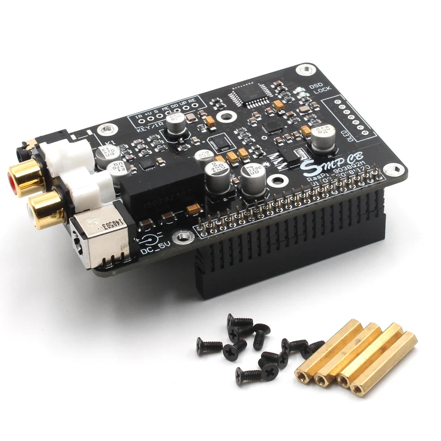 ES9038q2m декодер DAC цифровая вещательная плата OPA1612 Op для Raspberry Pi декодирование на ies 32 бит 384 кГц DSD128