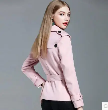 XS-4XL New Women clothing fashion Collect waist sexy ladies trench coat spring Short payment outerwear plus size | Женская одежда